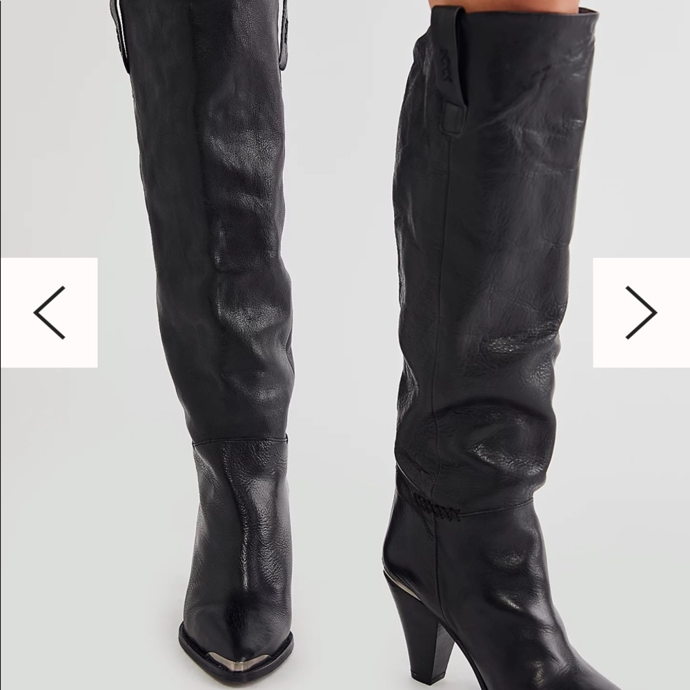 Free People black tall boots Sz 37